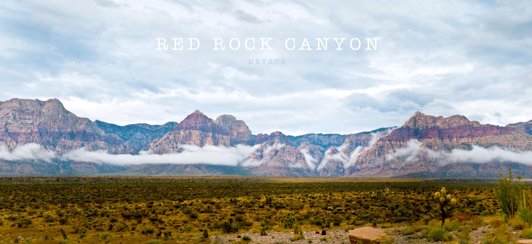 Red rock canyon panoramic photo