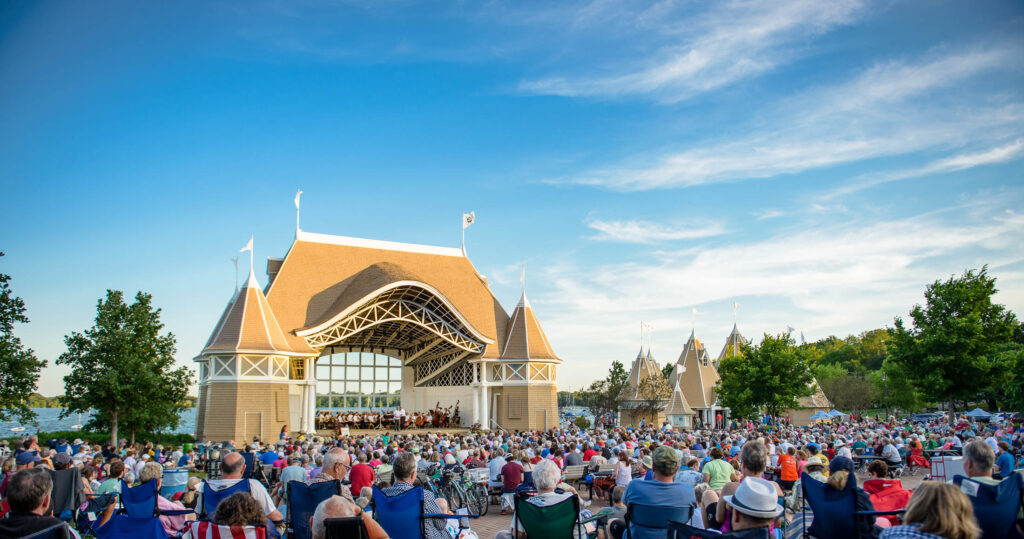 After edit of Minneapolis pops orchestra outdoor concert