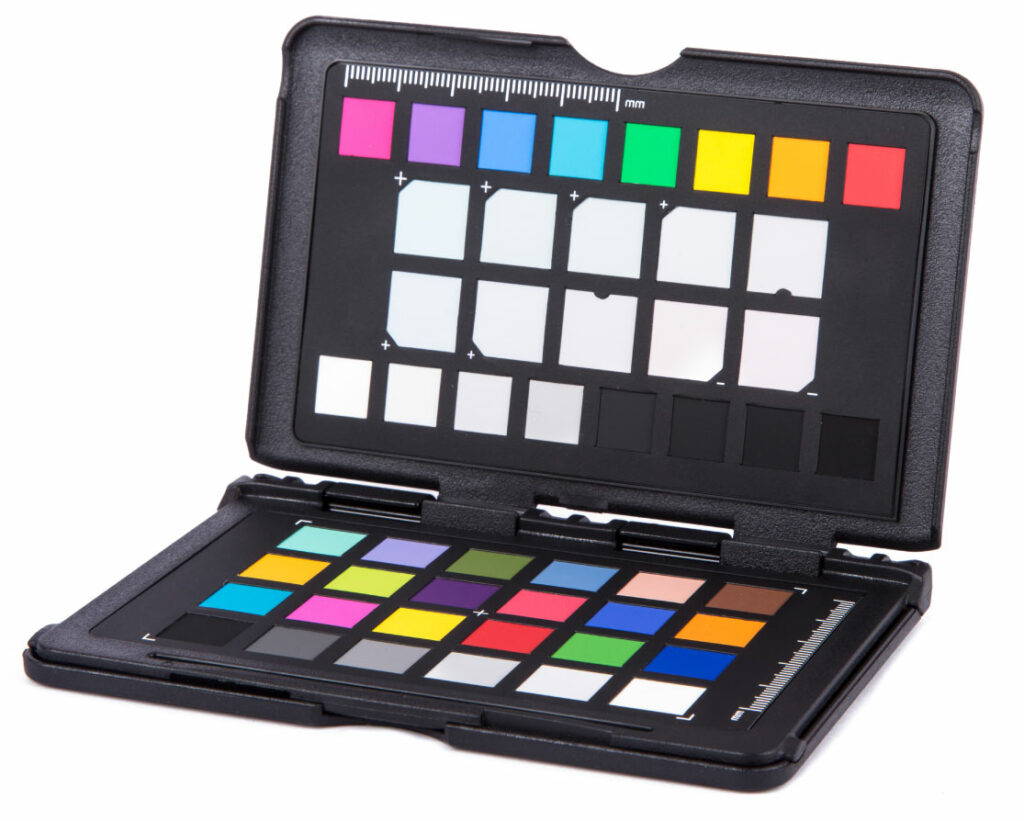 A color calibration device used for color and exposure accuracy in fine art photography